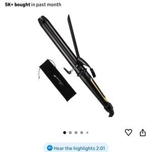 Ceramic Long Barrel 1.25 Curling Iron